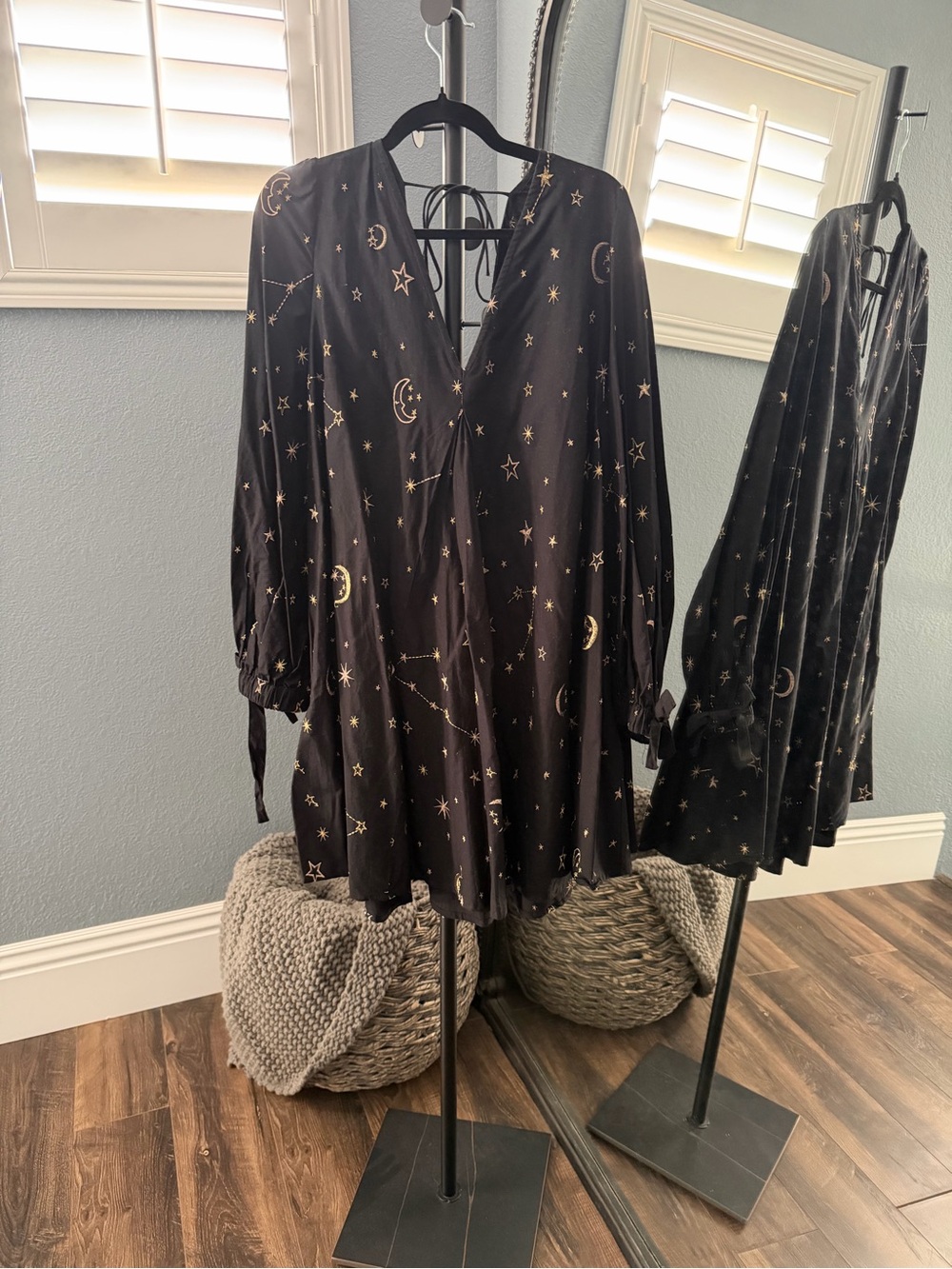 ASOS Embroidered Moon & Stars Mini Dress